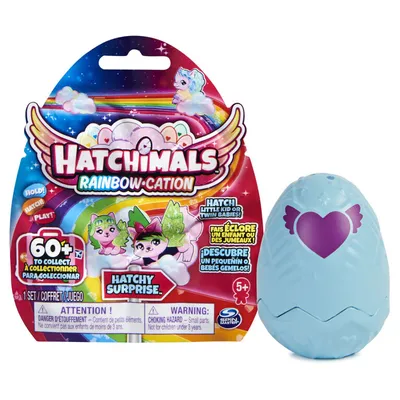 Hatchimals CollEGGtibles, Rainbow-cation Hatchy Surprise with 1 Little Kid or 2 Babies (Style May Vary)