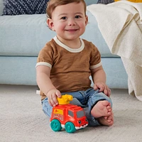 Fisher-Price - Camion de pompiers sonore, jouet à pousser pour bébés