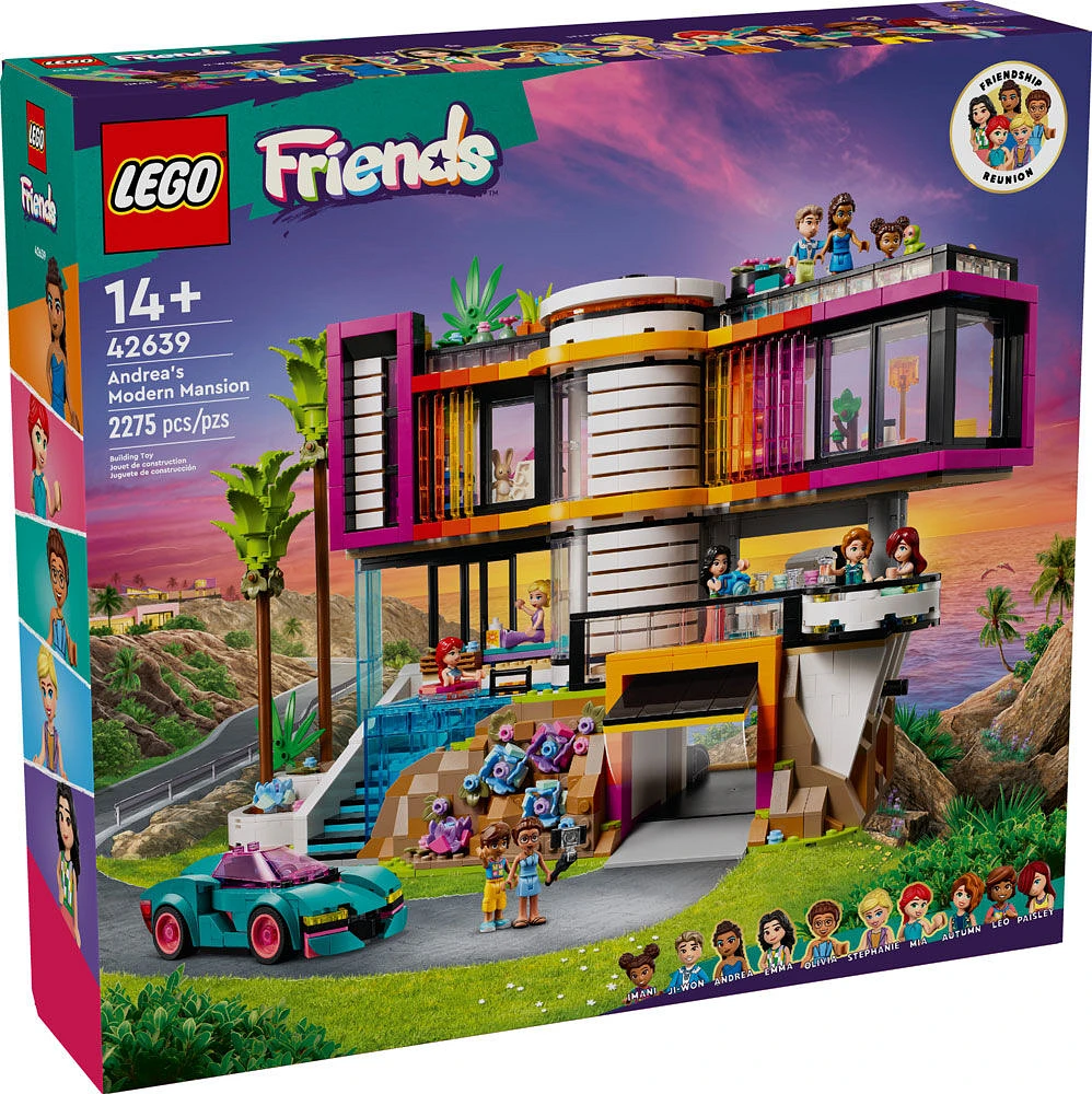 Jouet de maison avec 11 personnages LEGO Friends Le manoir moderne d'Andrea 42639