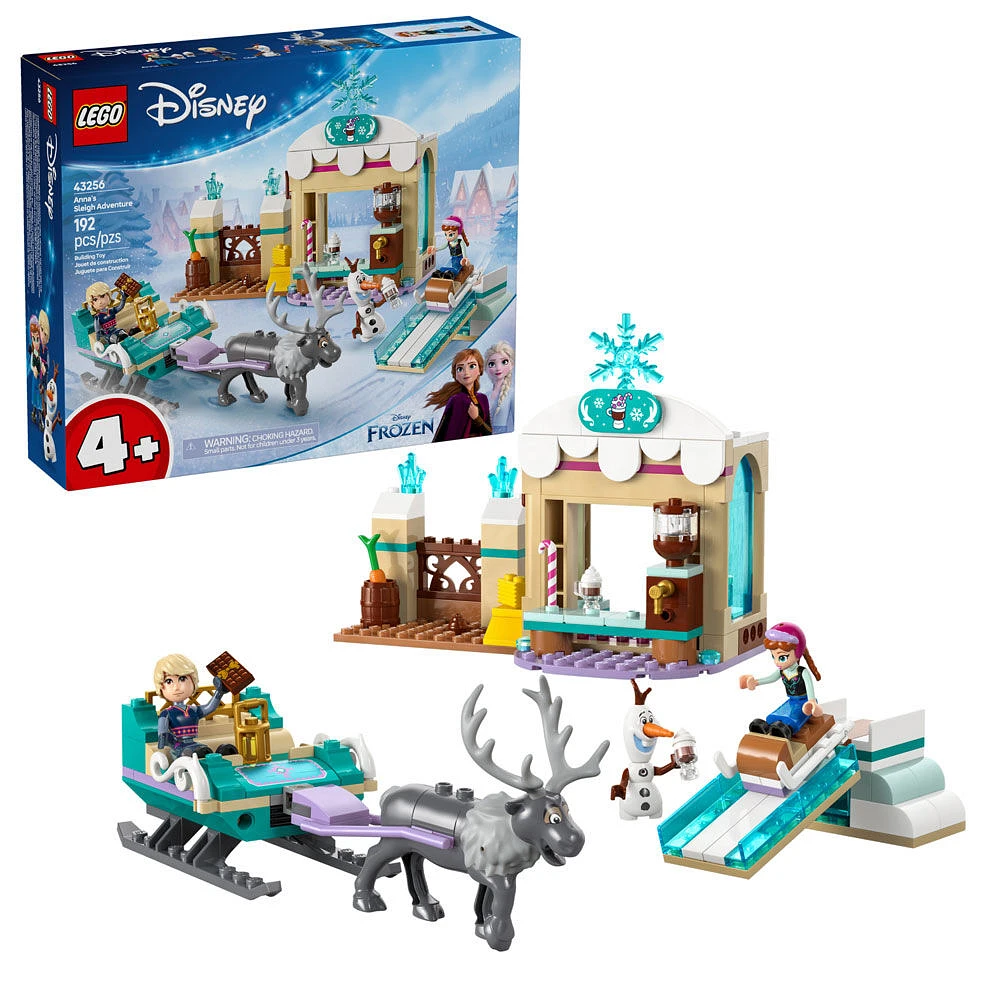 LEGO Disney La Reine des neiges L'aventure en traîneau d'Anna, Jouet de modèle réduit à construire pour les amateurs de fantaisie 43256