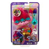 Polly Pocket and DreamWorks Trolls Compact Playset with Poppy and Branch Dolls