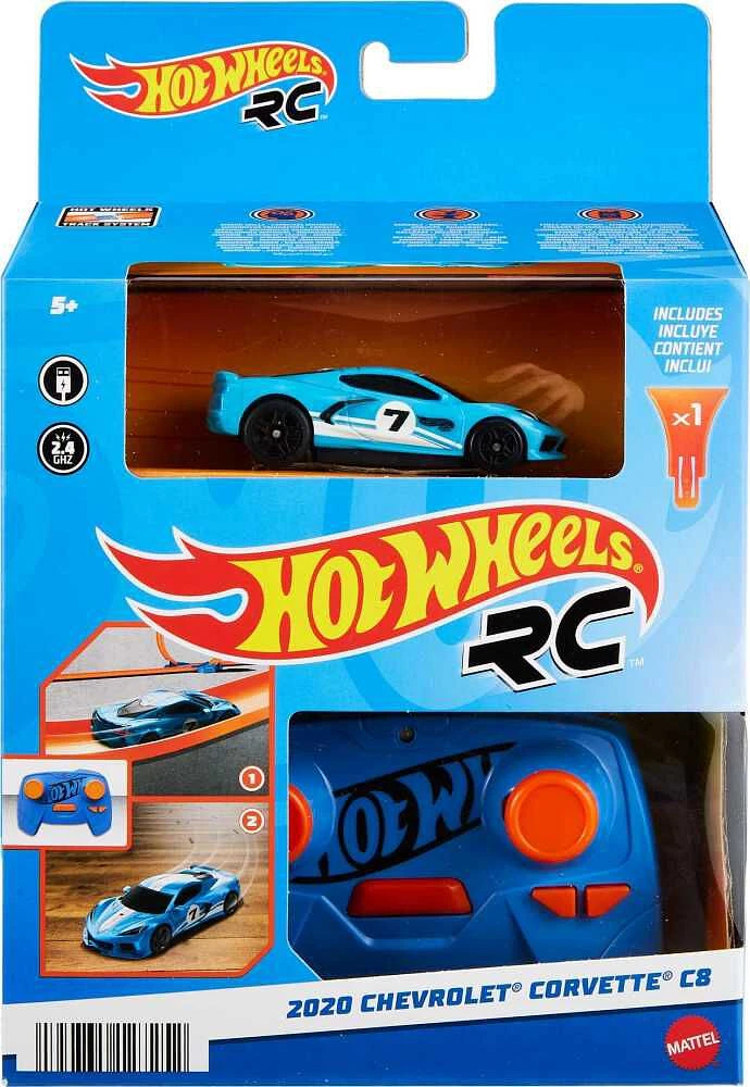 Hot Wheels Véhicule téléguidé 1:64 Rechargeable CorvetteC8