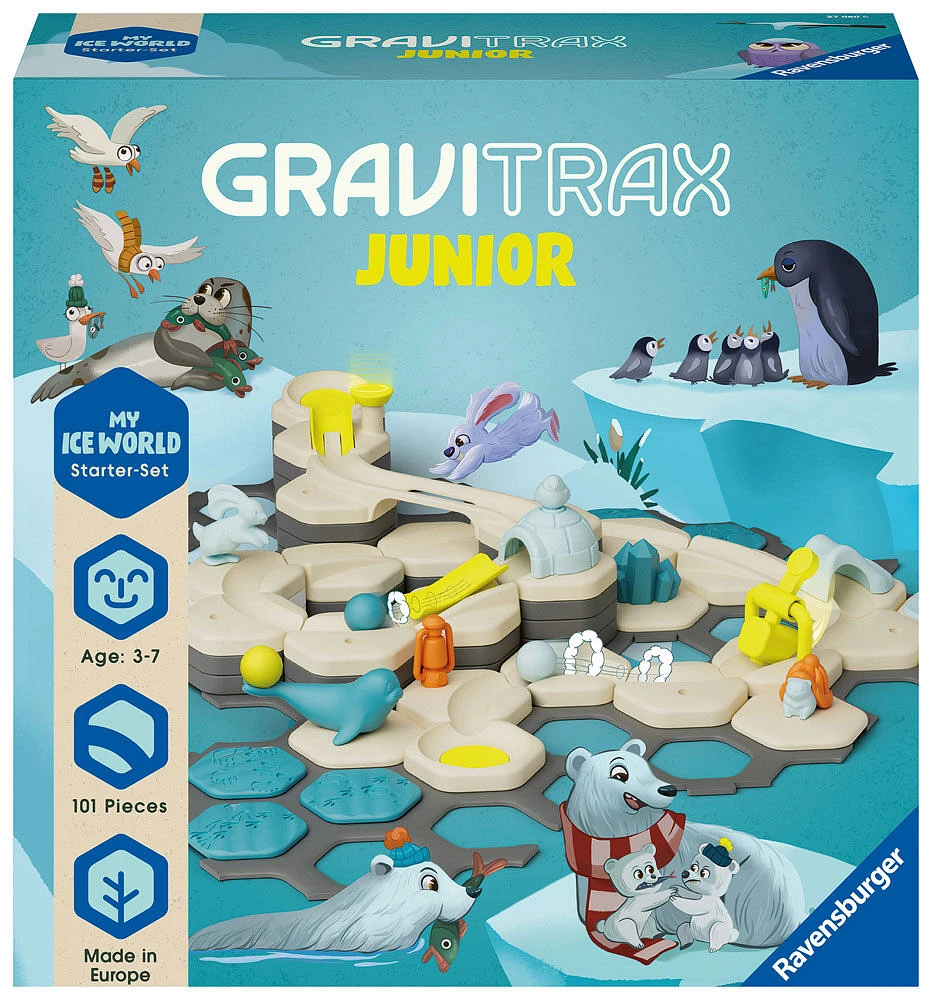 Ravensburger GraviTrax Junior Starter Set L Ice - Extendable marble run