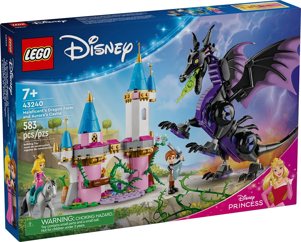 LEGO Disney Princess Maleficent's Dragon Form Castle and Horse Toy 43240