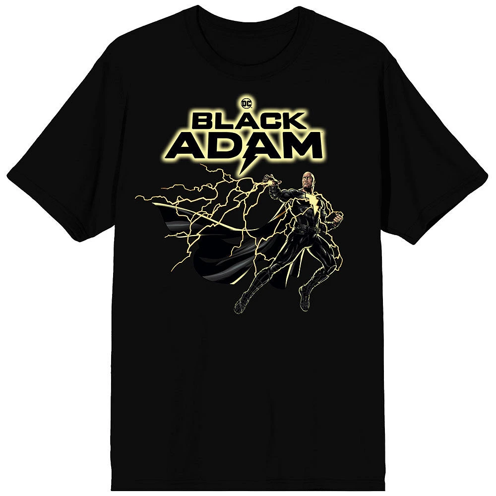 DC Comics Black Adam Shazam Lightening Black T-Shirt