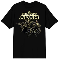 DC Comics Black Adam Shazam Lightening Black T-Shirt