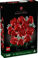 LEGO Botanicals Le bouquet de roses; fleurs artificielles de couleur rouge 10328