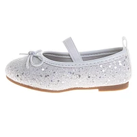 Ballerines blanches pailletées pour petites filles