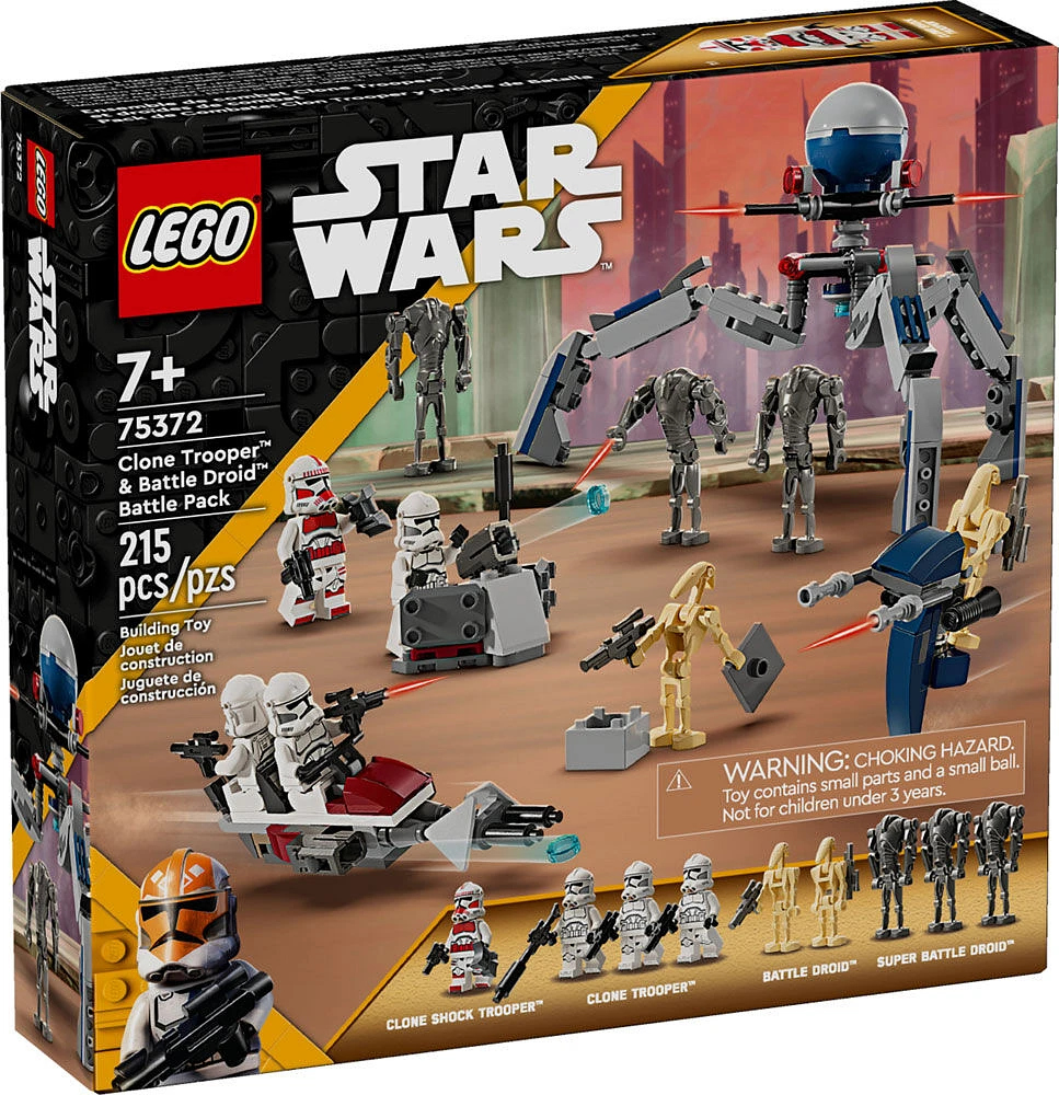 LEGO Star Wars Ensemble de combat Clone Trooper et droïdes de combat 75372