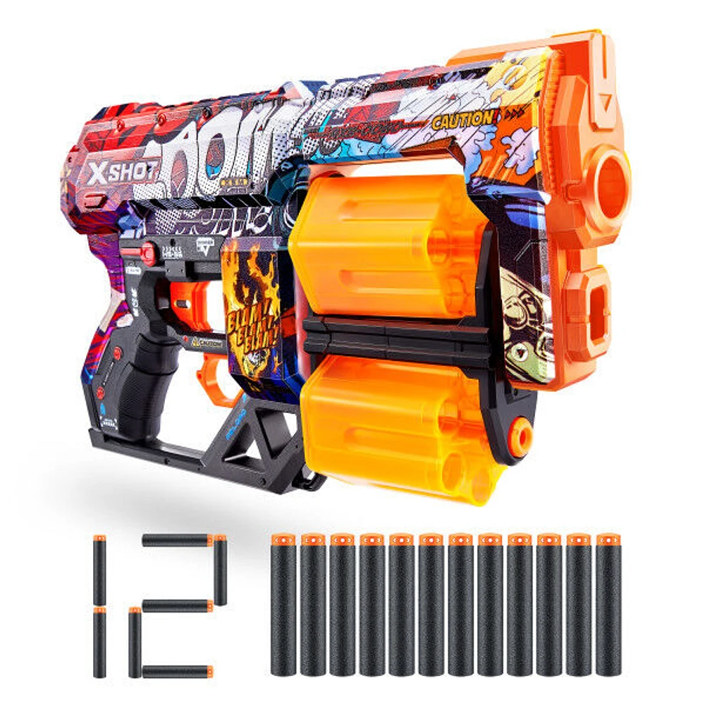 X-Shot Skins Dread Dart Blaster - Boom (12 fléchettes) par ZURU