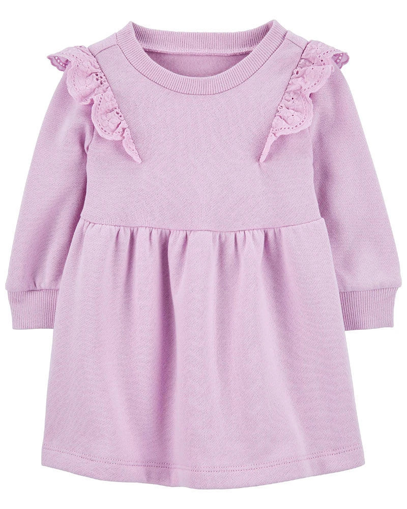 Carter's Long Sleeve Fleece Dress Purple