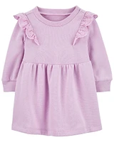 Carter's Long Sleeve Fleece Dress Purple
