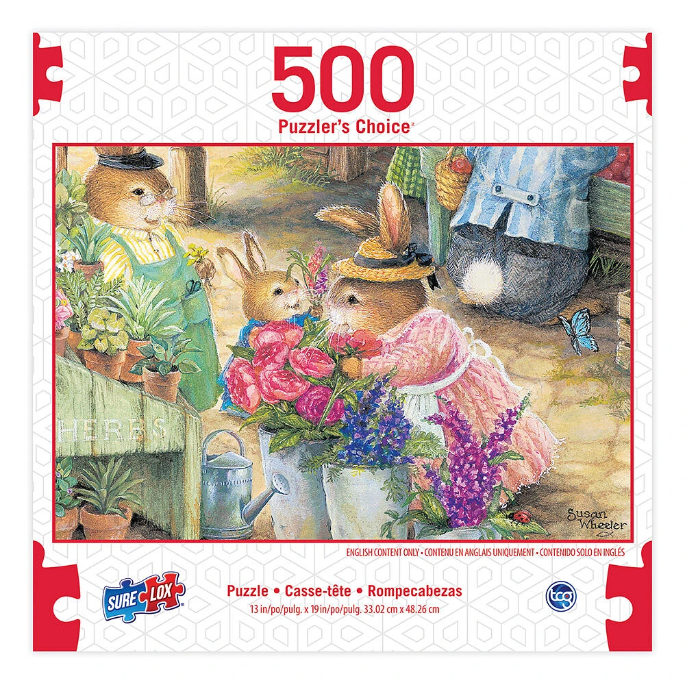 SureLox Puzzles - Puzzlers Choice Collection - Saturday Morning at the Market - 500 Pieces - English Edition