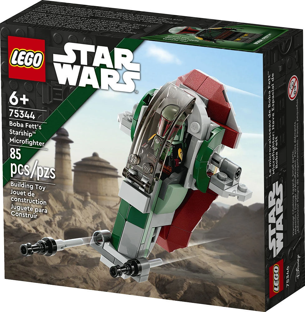 LEGO Star Wars Boba Fett's Starship Microfighter 75344 Building Toy Set (85 Pcs)