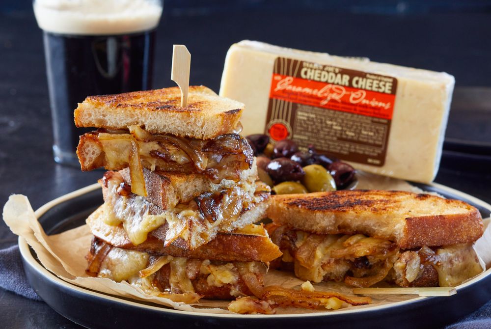 Cheddar Cheese with Caramelized Onions