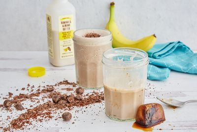 Banana & Almond Butter Protein Smoothie