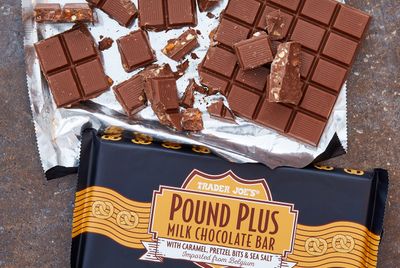 Pound Plus Milk Chocolate Bar with Caramel, Pretzel, Sea Salt