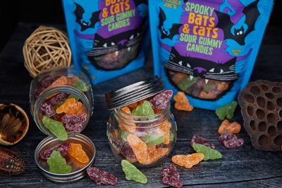 Spooky Bats & Cats Sour Gummy Candies