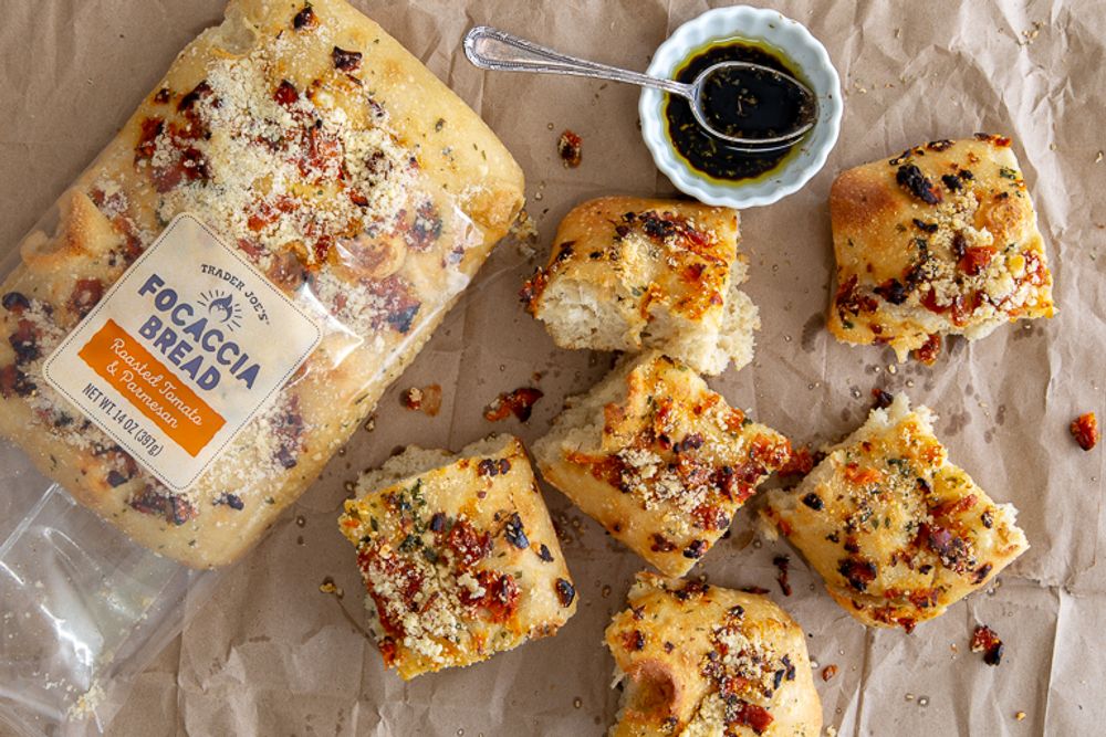 Focaccia Bread with Roasted Tomato & Parmesan