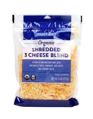 Organic Shredded 3 Cheese Blend