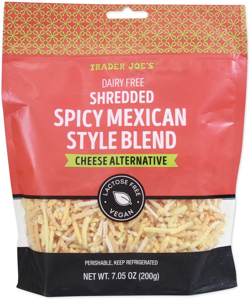 Dairy Free Shredded Spicy Mexican Style Blend Cheese Alternative