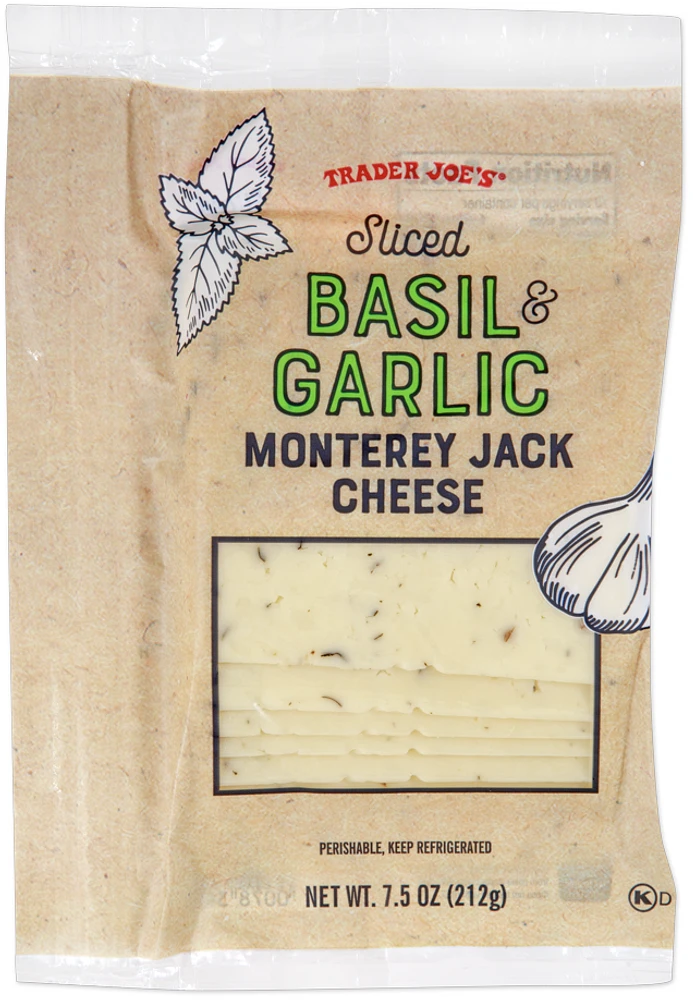 Sliced Basil & Garlic Monterey Jack Cheese