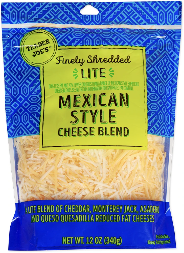 Finely Shredded Lite Mexican Style Cheese Blend