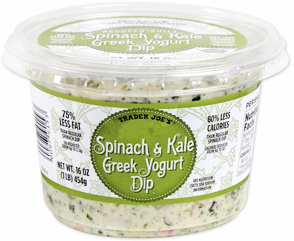 Reduced Guilt Spinach & Kale Greek Yogurt Dip