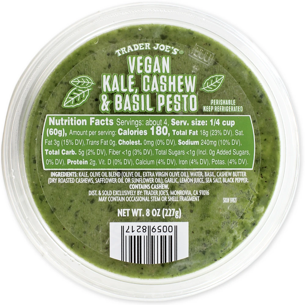 Vegan Kale, Cashew & Basil Pesto