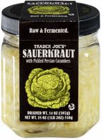 Sauerkraut with Pickled Persian Cucumbers