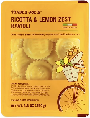 Ricotta & Lemon Zest Ravioli