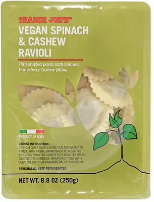 Vegan Spinach & Cashew Ravioli