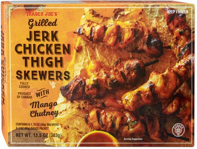 Grilled Jerk Chicken Thigh Skewers