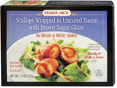 Scallops wrapped in Uncured Bacon