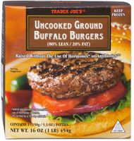 Uncooked Ground Buffalo Burgers