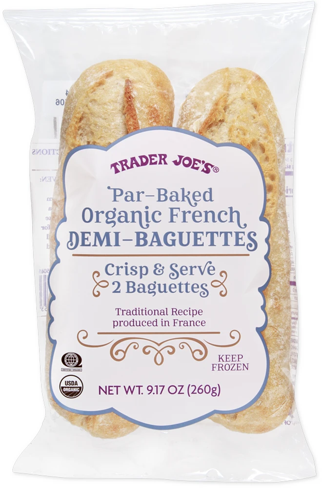 Par-Baked Organic French Demi-Baguettes