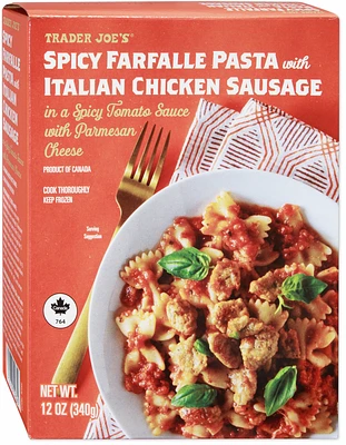 Spicy Farfalle Pasta with Italian Chicken Sausage