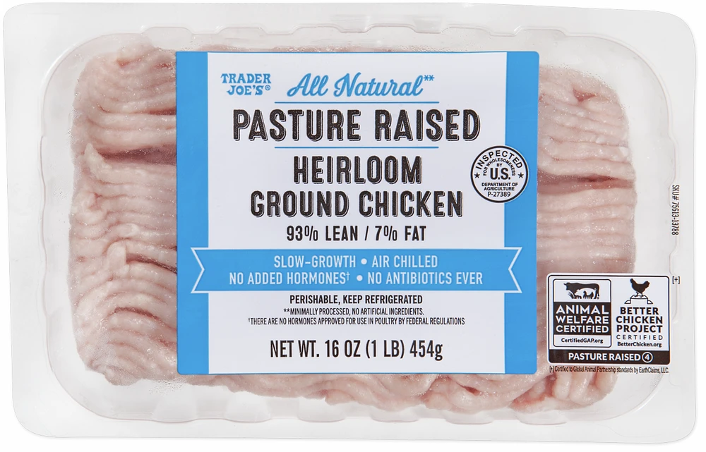 All Natural Pasture Raised Heirloom Ground Chicken