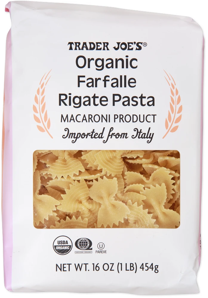 Organic Farfalle Rigate Pasta