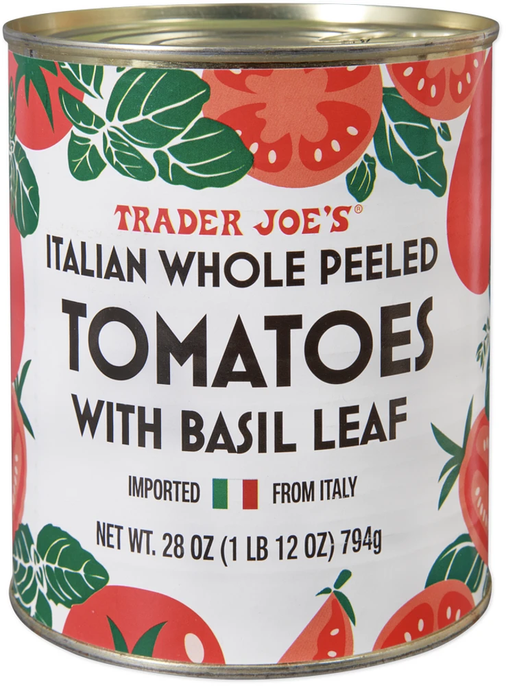 Italian Whole Peeled Tomatoes with Basil Leaf