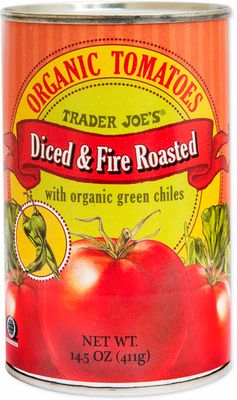 Organic Diced & Fire Roasted Tomatoes with Green Chiles