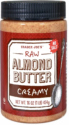 Raw Almond Butter Creamy No Salt