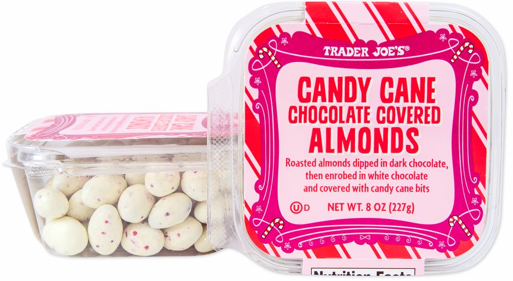 Candy Cane Chocolate Covered Almonds
