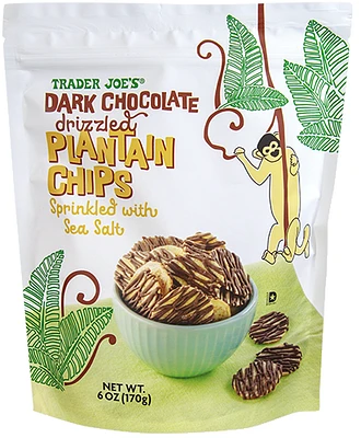 Dark Chocolate Drizzled Plantain Chips