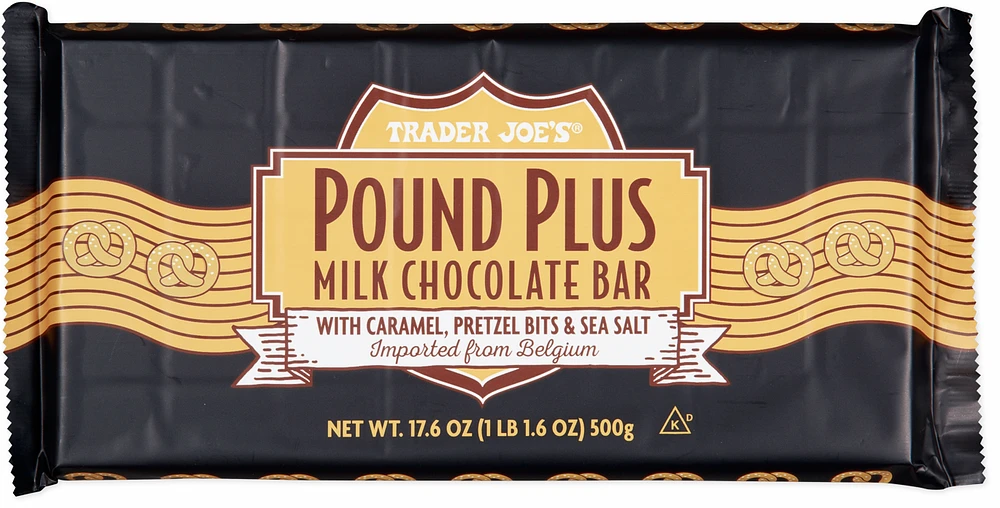 Pound Plus Milk Chocolate Bar with Caramel, Pretzel, Sea Salt 