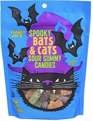 Spooky Bats & Cats Sour Gummy Candies