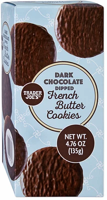 Dark Chocolate Dipped French Butter Cookies