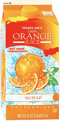 100% Orange Juice No Pulp