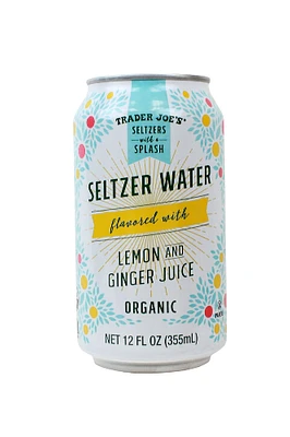 Seltzer Water flavored with Lemon and Ginger Juice