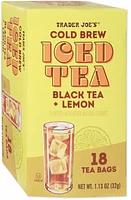 Cold Brew Iced Tea Black Tea + Lemon